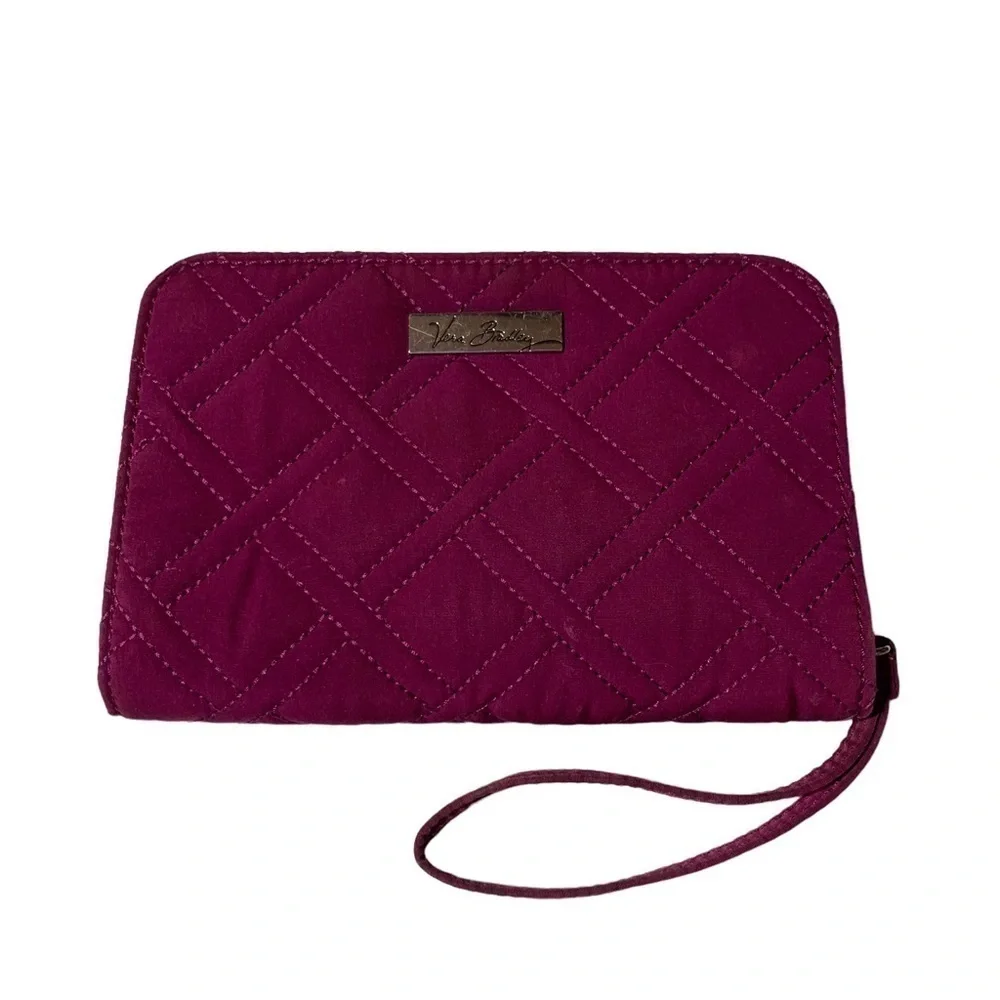 Vera Bradley Quilted pink fuschia Clutch Wallet.